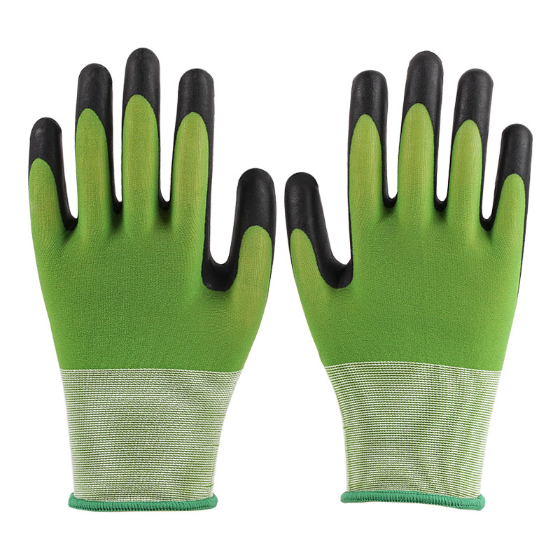 21 Gauge Ultra Fin Foaming Green Nylon Latex Handskar