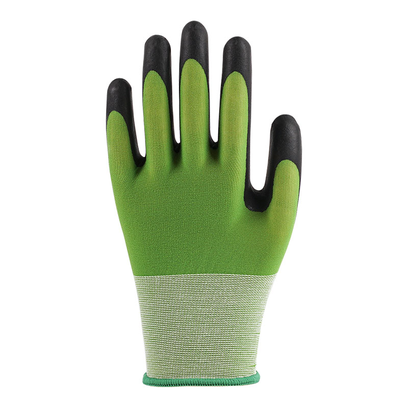 21 Gauge Ultra Fin Foaming Green Nylon Latex Handskar